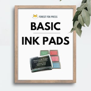 Petits tampons encreurs, rouge, noir, vert, bleu, violet, rose