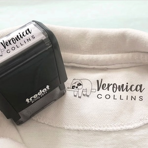 Tampon prénom pour tout-petit, Tampon pour vêtements, Tampon auto-encreur personnalisé, Marqueur pour vêtements, Tampon pour textile TISSU, Tampon pour tissu, Trodat 4911
