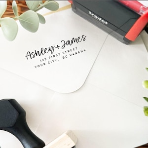 Custom Return Address Stamp – Personalized Self-Inking or Wood Stamp for Envelopes, Wedding Invites, Business Mail, Housewarming Gift