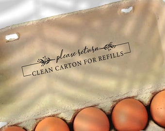 Please Return Egg Carton Stamp: Chicken Keeper Homestead Stamp