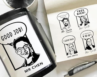 Custom Avatar Face Stamp: Teacher Appreciation Gift