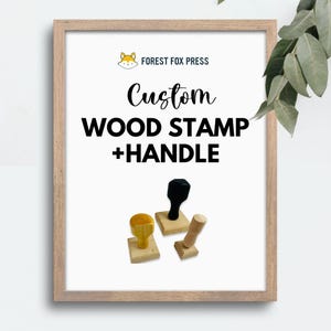 Tampon en bois personnalisé avec poignée, Tampon en caoutchouc pour votre logo, Tampon pour logo d'entreprise, Tampon pour logo d'entreprise, Tampon en caoutchouc personnalisé