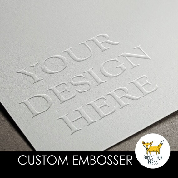 Your Design Custom Personal Embosser Stamp Handheld Etsy