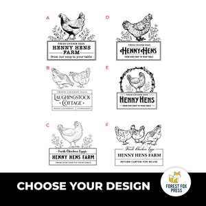 Farm Fresh Eggs Custom Stamp: Chicken, Duck, Quail image 2