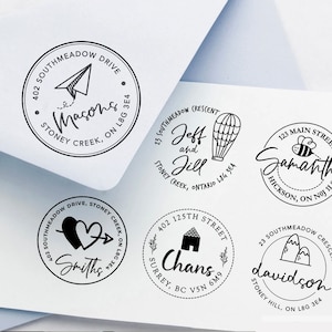 Tampon d'adresse de retour personnalisé - Tampon auto-encreur personnalisé ou tampon en bois pour enveloppes, invitations de mariage, courrier professionnel, cadeau de pendaison de crémaillère