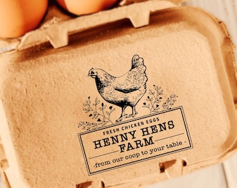Farm Fresh Eggs Custom Stamp: Chicken, Duck, Quail