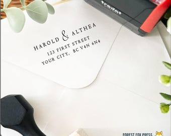 Custom Return Address Stamp: Self-Inking or Wood Stamp