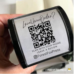 Tampon QR Code, Tampons pour les petites entreprises, Code QR pour les médias sociaux, Lien QR imprimable, QR pour les entreprises, Tampon auto-encreur