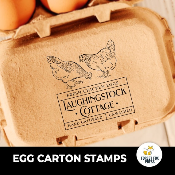 Custom Egg Stamp, Personalized Chicken Egg Stamp, Egg Carton Stamp, Chicken  Coop Name Stamp, Homesteading, Farmer Gift Idea Black