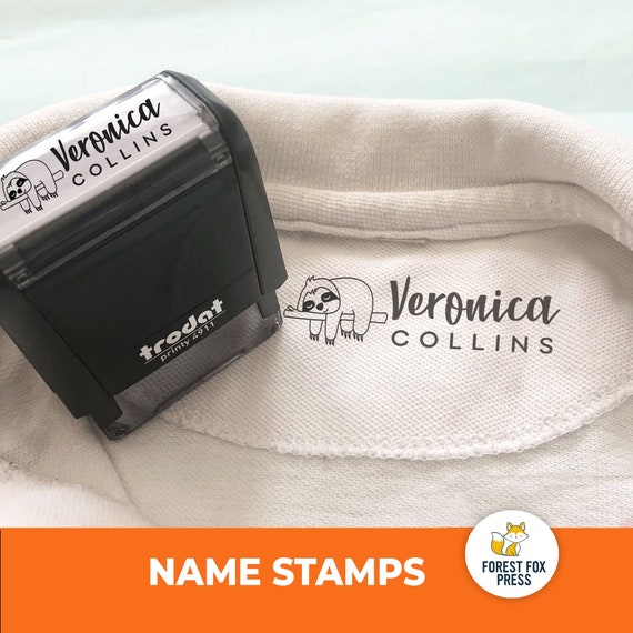 Custom Clothing Stamp Personalized Fabric Stamp Self Inking Stamp for Kids  Clothing, Camp, School Uniforms 