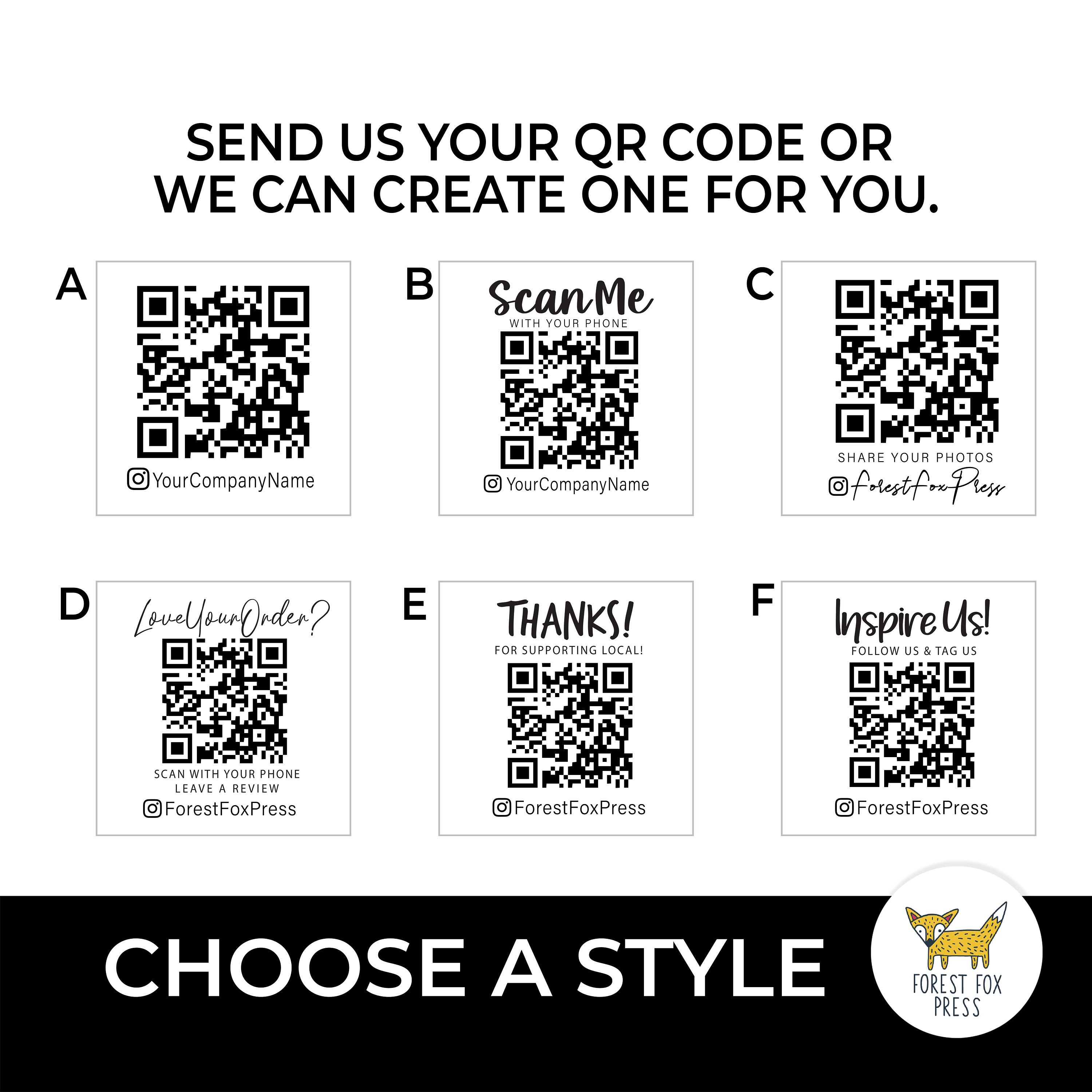 QR Code SelfInking Custom Logo Stamp Custom Rubber Stamp Etsy