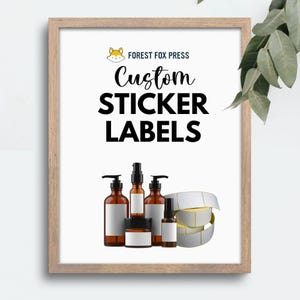 Square Sticker Labels, Gift Labels, Company Labels, Thank You Stickers, Promo Stickers, Wedding Stickers, Vinyl Stickers
