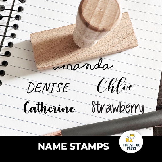 Personal Signature Stamp, Handwritten Name Stamps, Custom Name Stamp, Label  Stamp, Holiday Gift, Kids Gift, School Stamps 