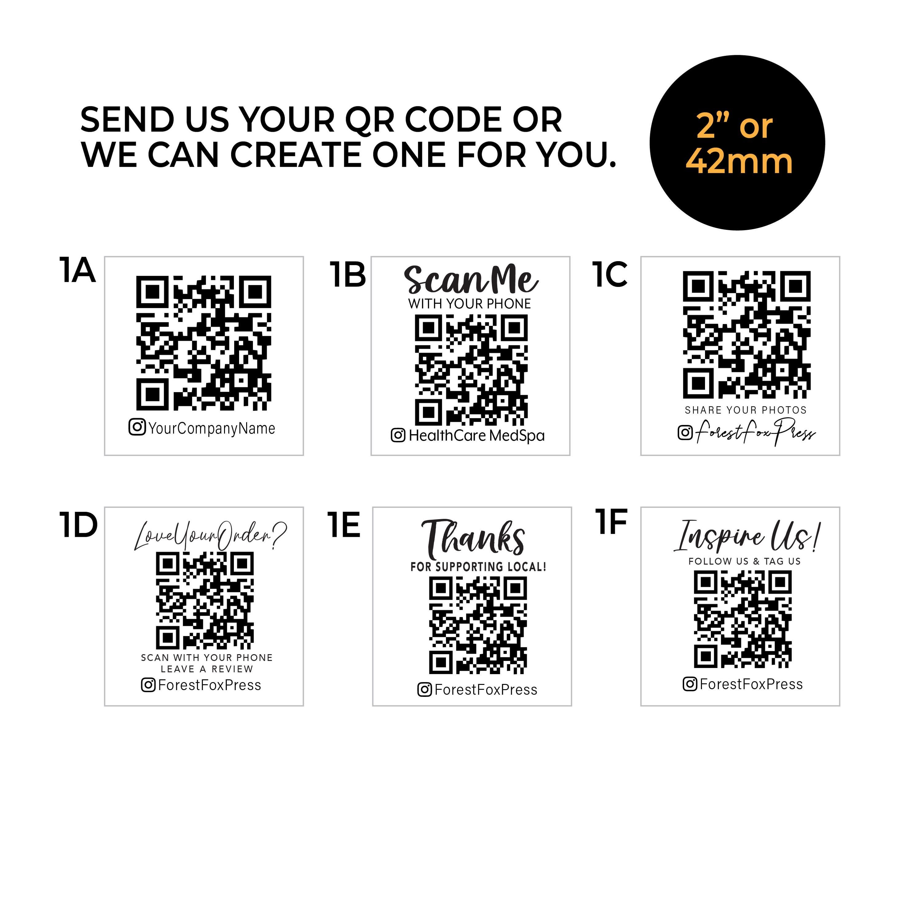 Custom QR Code Stamp for Business: Wood or Self-inking - Etsy