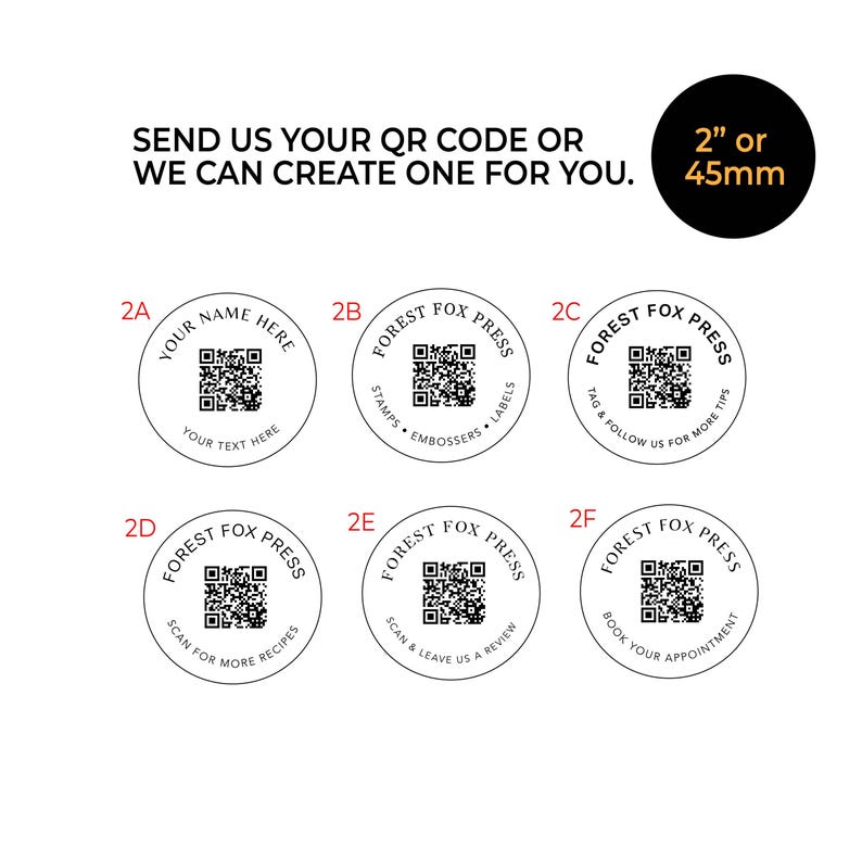 Custom QR Code Stamp for Business: Wood or Self-inking - Etsy