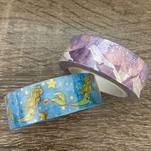 Echantillon de ruban adhésif en Washi - Feuille 15 mm assortie