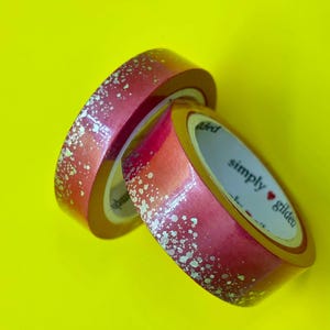 Sample washitape - Simply Gilded Juicy Pink Hearts Stardust