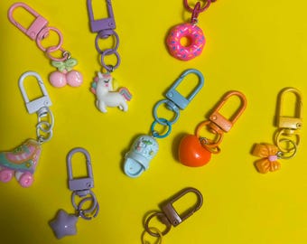 Cute Pastel Keychains & Bag Charms | Y2K Aesthetic Backpack Accessories
