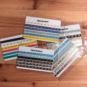 Handtas Washi Samples - eenvoudig vergulde handtas van 5 mm - 6 kleuren x 24"