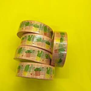 Rouleau de ruban adhésif Washi complet - Plantes succulentes en pot