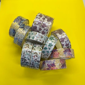 Rouleau de ruban Washi complet - Diverses fleurs