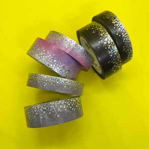 Sample Washi-tape: eenvoudig vergulde Stardust Washi (10 mm en 15 mm)