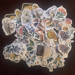 Autocollants en vrac (20pcs) - fleurs/chiots/papillons/aléatoire