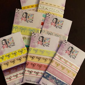 Handtas voor Washi-monsters: eenvoudig vergulde handtassen (keuze uit 5 mm/10 mm/15 mm)
