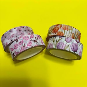 Sample washitape - lentebloemen