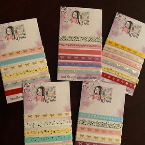 Handtas met Washi-monsters - skinny Washi-tas (6 monsters van 5 mm/6 mm washi)