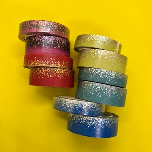 Sample Washi-tape: eenvoudig vergulde Stardust Washi (10 mm en 15 mm)