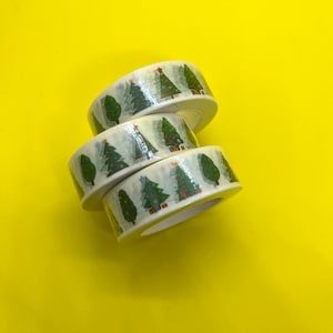 Rouleau de ruban adhésif Washi complet - Sapins de Noël