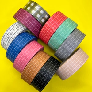 Próbka taśmy washi - kratka i kratka