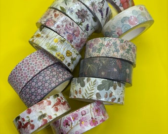 Washi Tape Sample - Various Florals and Foliage