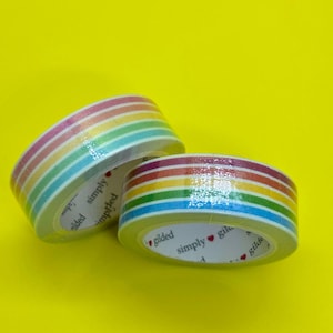 Sample Washi Tape - Simply Gilded Glitter Rainbow Stripe