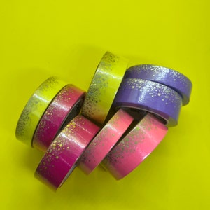 Sample Washi-tape: eenvoudig vergulde Stardust Washi (10 mm en 15 mm)