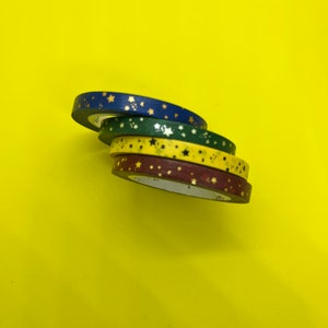 Sample Washi Tape - Simply Gilded 5 mm Shooting Stars Night Shade Remix (Wizard Houses)