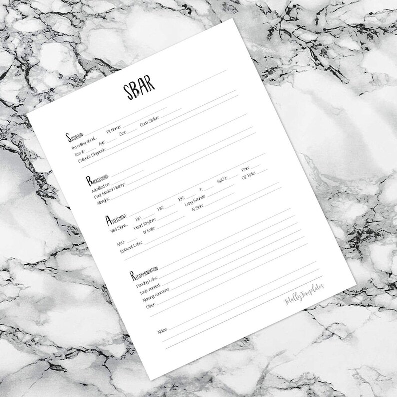 Nursing SBAR Template Printable Electronic Down load image relating to Printable Sbar Template named Nursing SBAR Template Printable Electronic Obtain