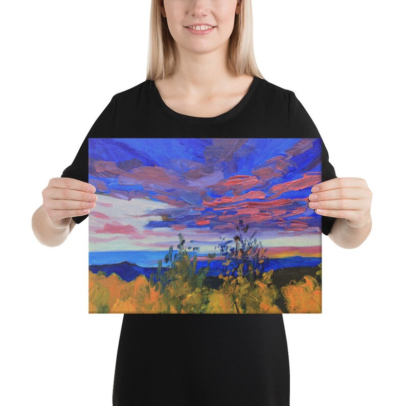 Santa Fe Fall Sunset Canvas Print New Mexico Landscape image 4