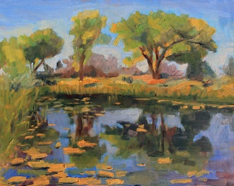 La Cienega, New Mexico - Canvas Print of Original Impressionist Painting