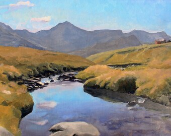 Rila Mountain canvas print of original painting by Iliana Alexandrova