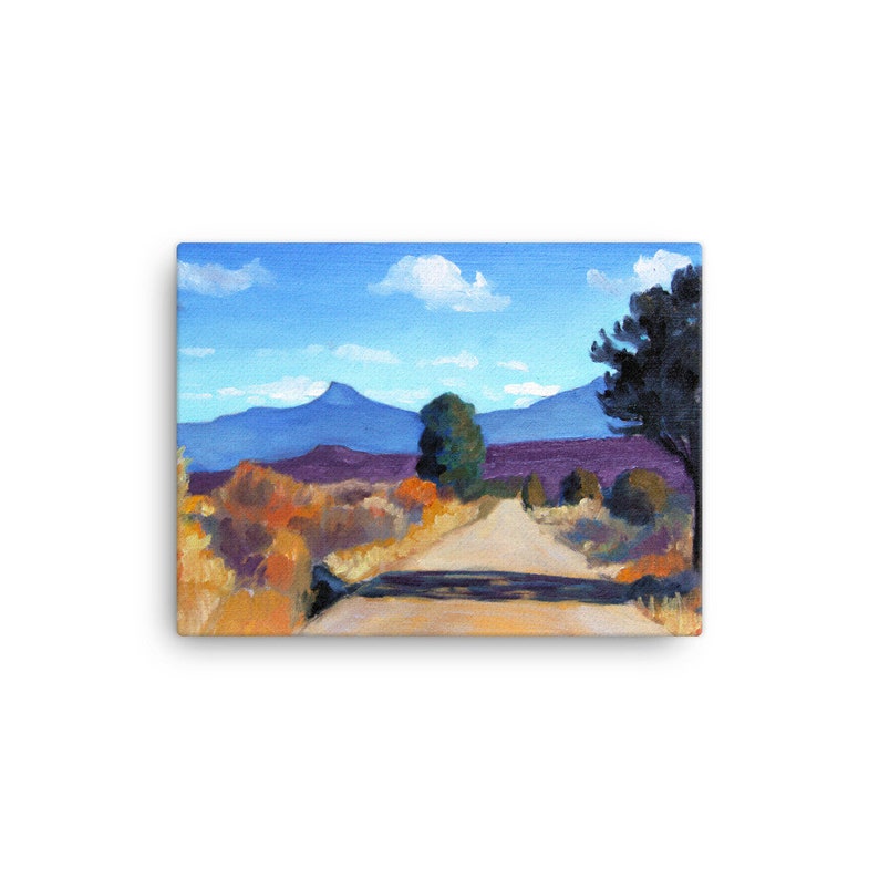 New Mexico OKeeffe Mesa Landscape Canvas Print of Impressionist Painting image 2