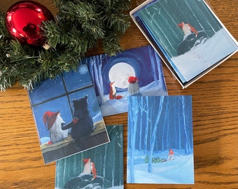 Gnome card sets, Nordic Christmas cards
