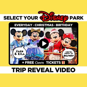 Mensaje de video sorpresa de viaje de Disney personalizado con Mickey Minnie para llamar a los niños que van a Disney World, Disneyland París, California, DisneyWorld