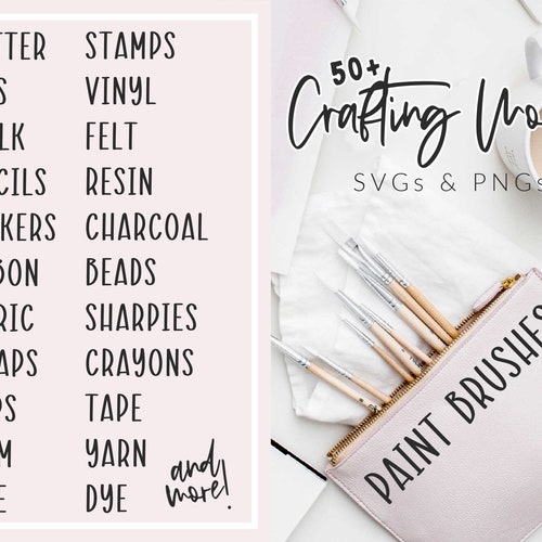 Craft Room Labels SVG Organization Labels Download Etsy