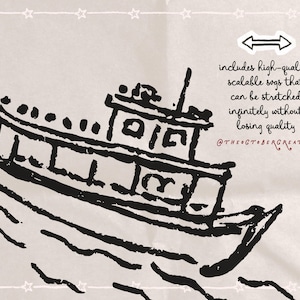 Handgezeichnetes Haus am See Doodle Bundle, Sommerferien Line Art Illustrationen (SVG & PNG Download) Bild 4