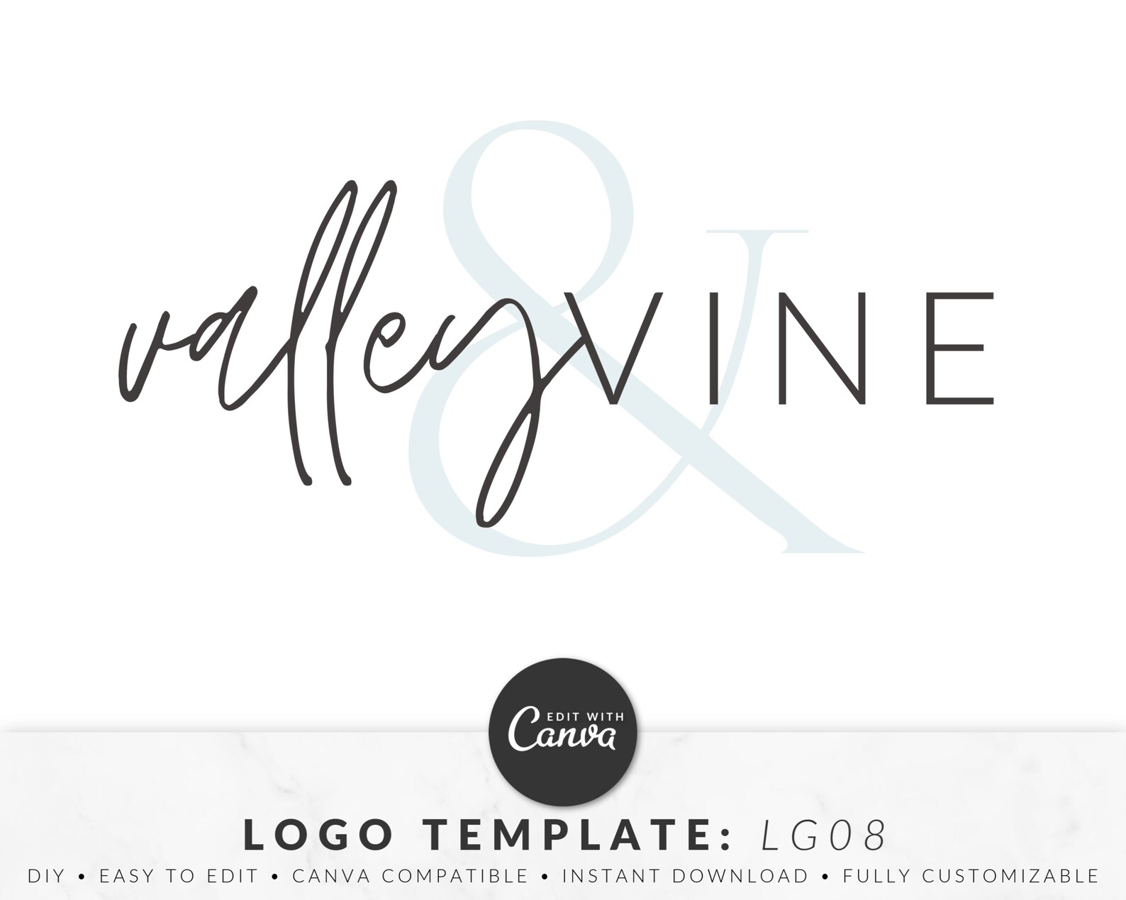 Logo Template for Canva Canva Logo Design Customizable Logo Etsy