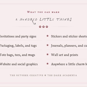 Hand Drawn Dark Academia Doodle Bundle, Library Line Art Illustrations (SVG & PNG Download) image 4