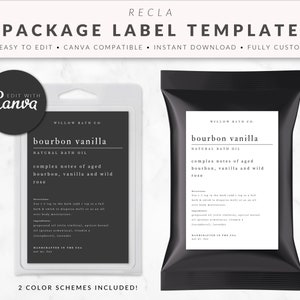 Product Label Template Set for Canva, Template Bundle, Product Labels ...