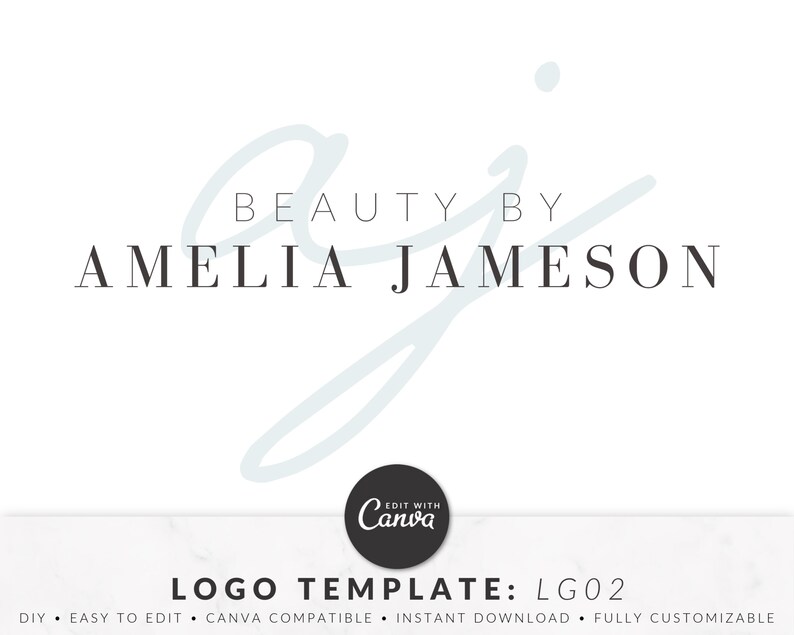 Logo Template for Canva Canva Logo Design Customizable Logo Etsy